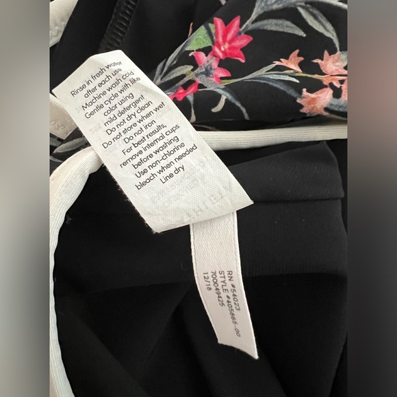 Athleta Black Floral One Piece Swimsuit - Picture 7 of 8